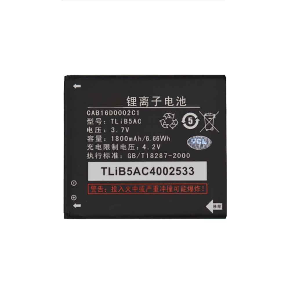 3.7V 1800mAh TLiB5AC Smartphone Battery for TCL S900