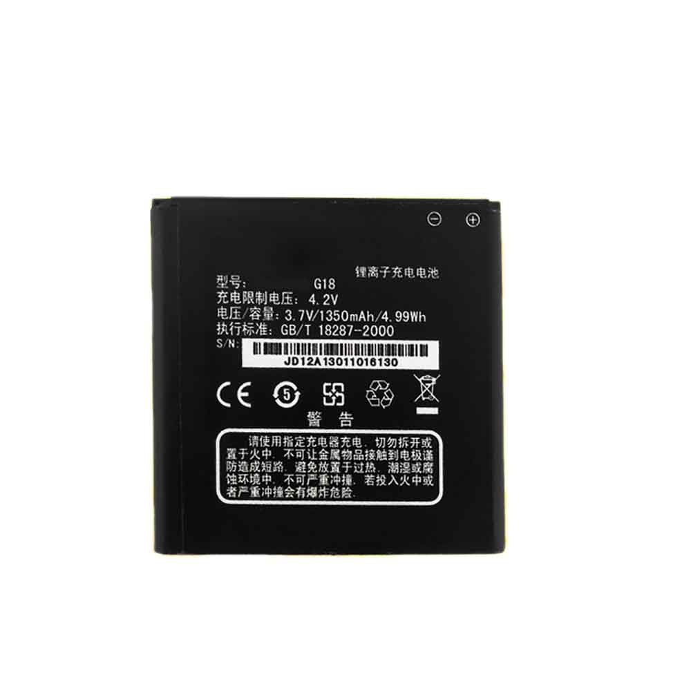 3.7V 1350mAh G18 Smartphone Battery for T-Smart G28 D28