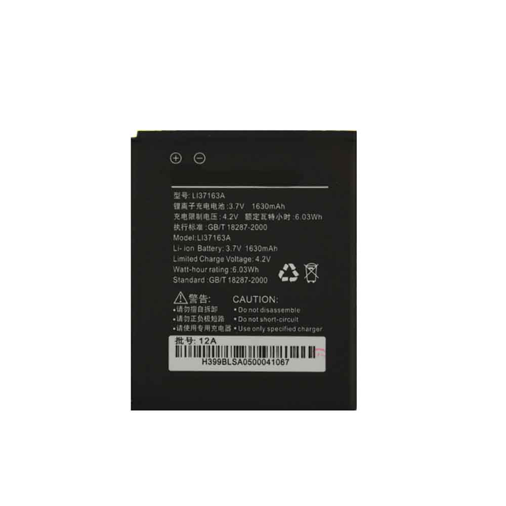 3.7V 1630mAh LI37163A Smartphone Battery for Hisense HS-U8 EG939 T930 T92 T96 E910 U930 E926