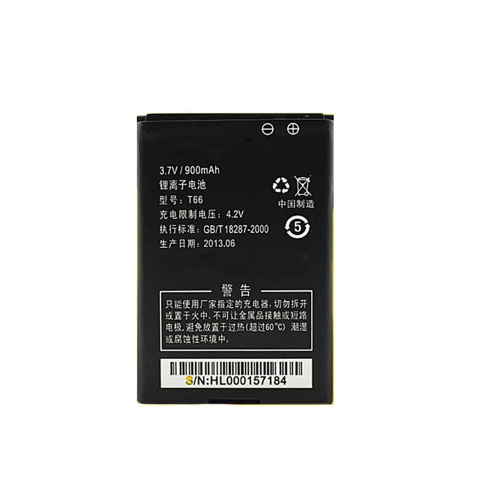 3.7V 900mAh T66 Smartphone Battery for Coolpad T66