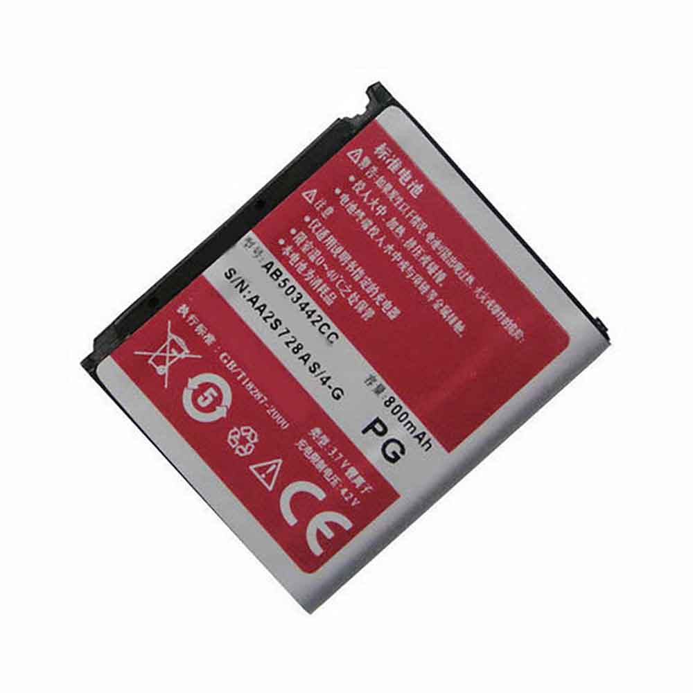 3.7V 4.2V 800mAh/3.26WH AB503442CC Smartphone Battery for Samsung D908I D900i E488 F609 M359 D908
