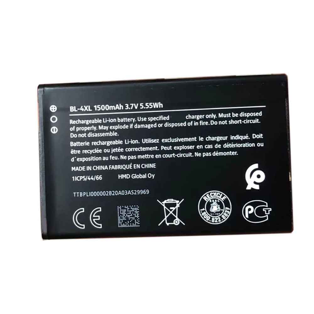 3.7V 1500mAh/5.55WH BL-4XL Smartphone Battery for Nokia 6300 8000