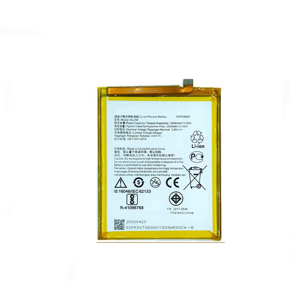 3.85V 4.4V 3500mAh/13.4WH BL298 Smartphone Battery for Lenovo S5 Pro