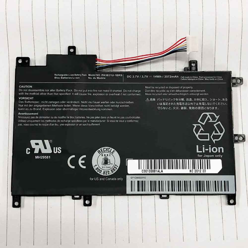 3.7V 3572mAh/14WH PA5031U-1BRS Tablet Battery for Toshiba PA5031U-1BRS