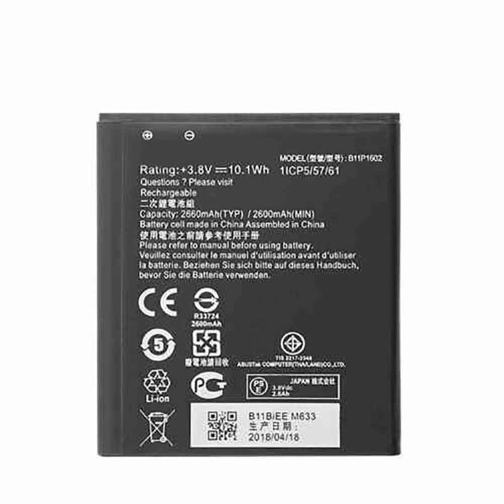 3.8V 2660mAh B11P1602 Smartphone Battery for Asus ZB500KL X00AD