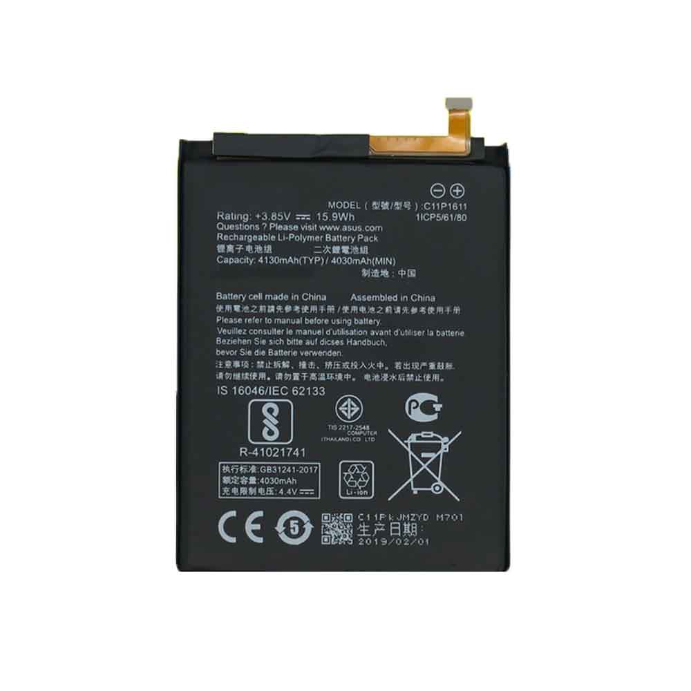 3.85V 4130mAh C11P1611 Smartphone Battery for Asus Zenfone Pegasus 3