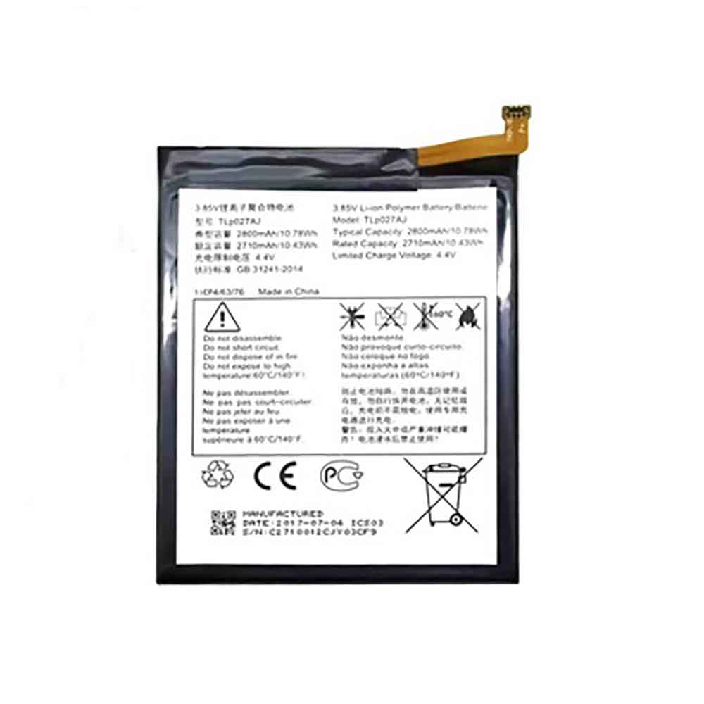3.85V 2800mAh TLP027AJ Smartphone Battery for Alcatel A5 LED OT5085