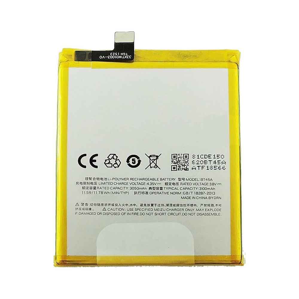 3.8V 3100mAh BT45A Smartphone Battery for Meizu M2 Note
