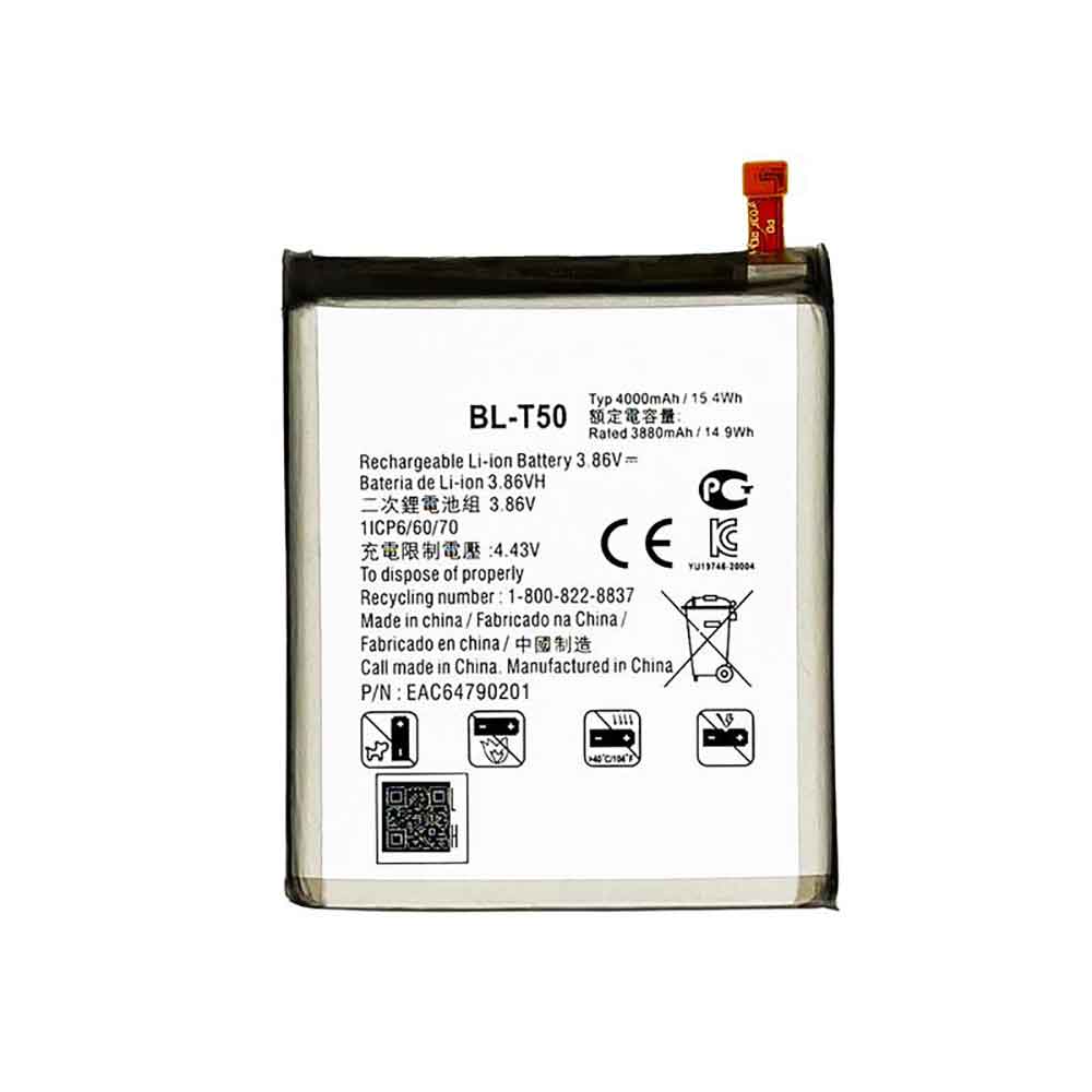 3.86V 4000mAh BL-T50 Smartphone Battery for LG BL-T50