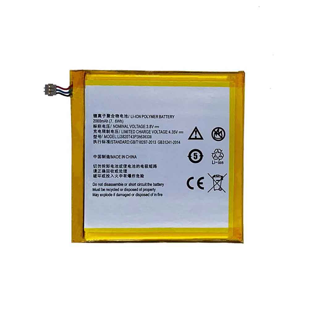 3.8V 2000mAh Li3820T43P3h636338 Smartphone Battery for ZTE U879 U889
