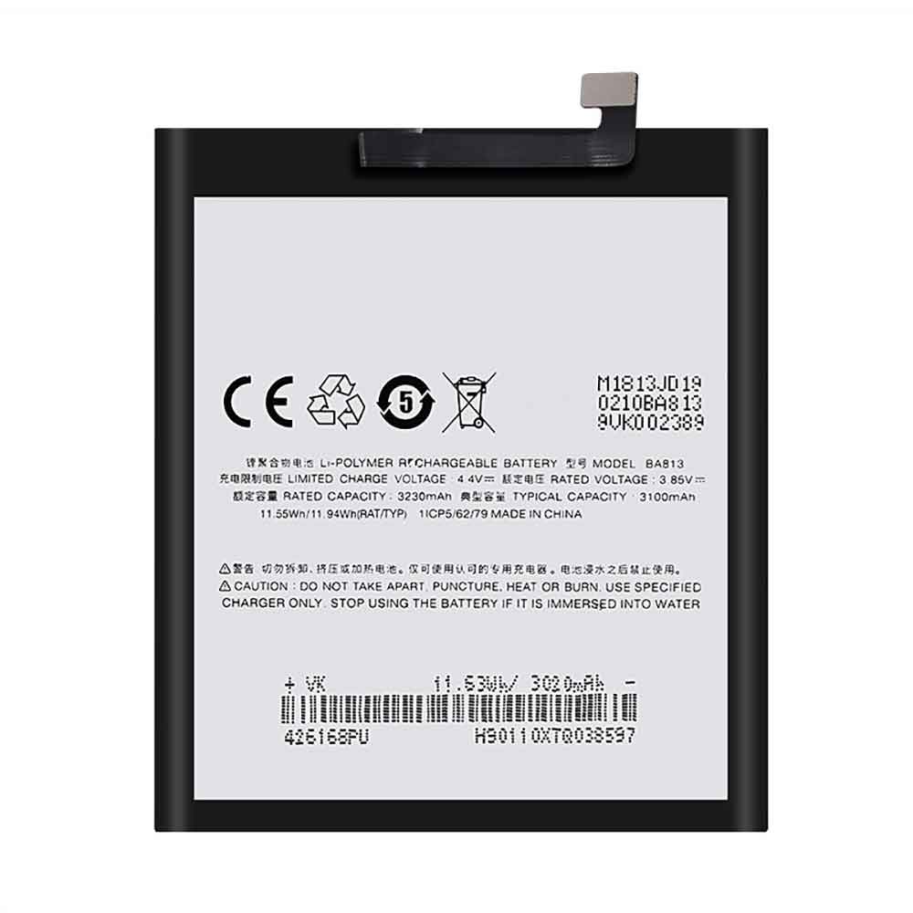 3.85V 3230mAh BA813 Smartphone Battery for Meizu V8 Pro