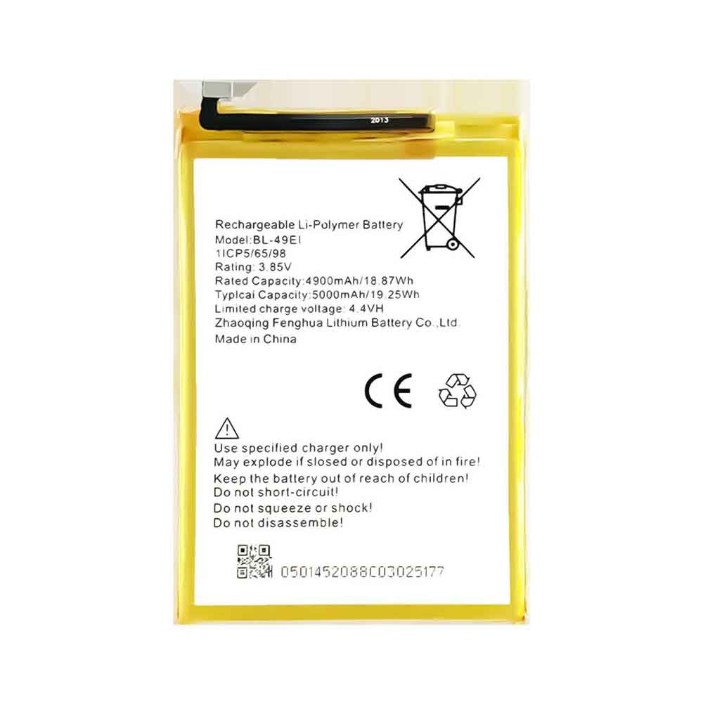 3.85V 5000mAh BL-49Ei Smartphone Battery for iTel P33 Plus P33+ P46