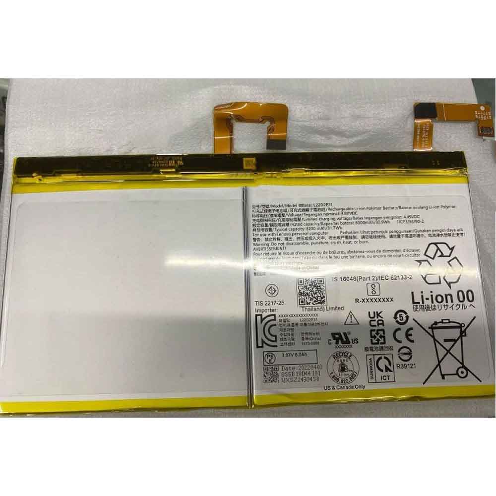 3.87V 8200mAh L22D2P31 Tablet Battery for Lenovo Tab P11 Pro