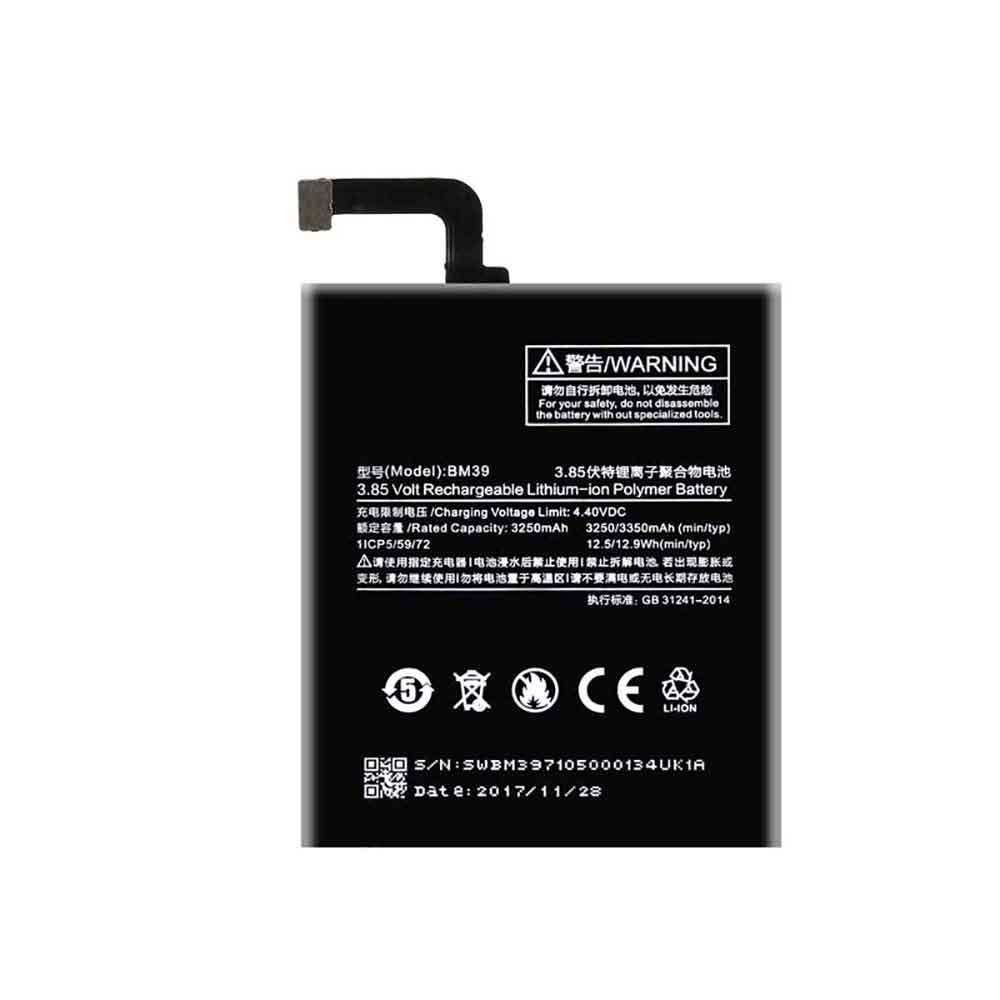 3.85V 3350mAh BM39 Smartphone Battery for Xiaomi Mi 6