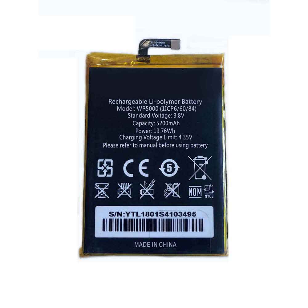 3.8V 5200mAh WP5000 Smartphone Battery for Oukitel WP5000
