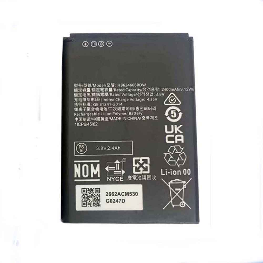3.8V 2400mAh HB624666RDW Smartphone Battery for Huawei E5783 E5783B-230