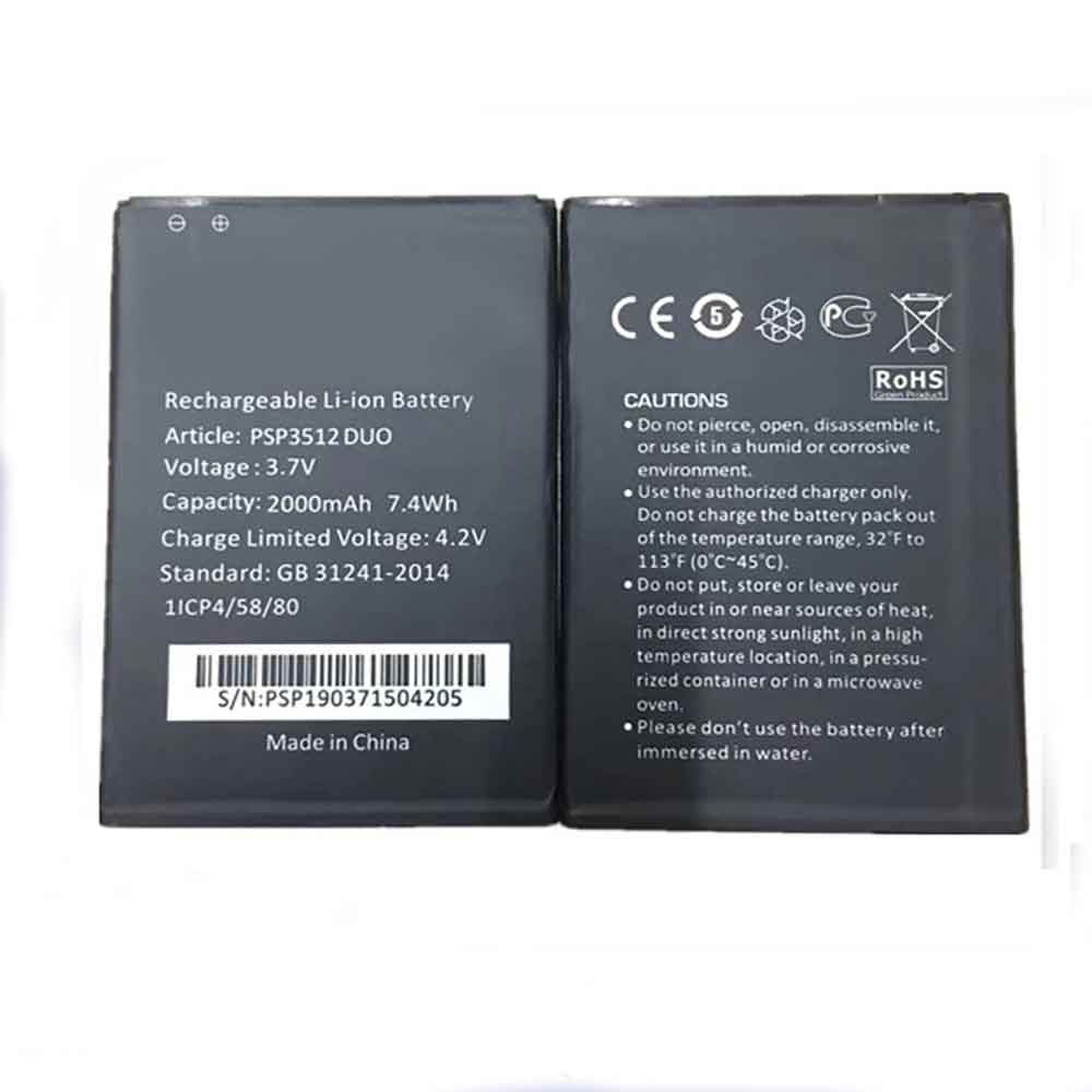 3.7V 2000mAh Prestigio Muze B3 Replacement Battery