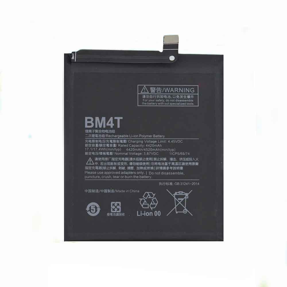 3.87V 4520mAh BM4T Smartphone Battery for Xiaomi Redmi 10X Pro
