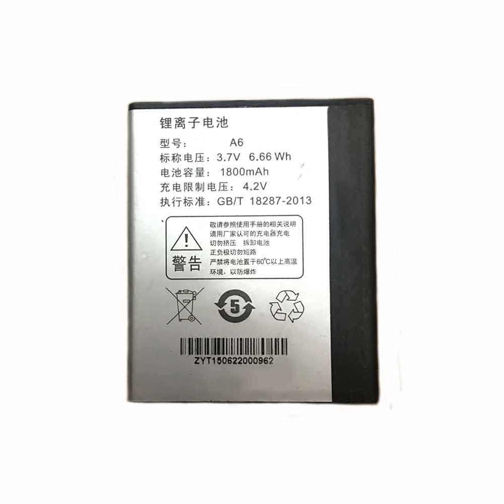 3.7V 1800mAh A6 Smart Watch Battery for Bihee A6