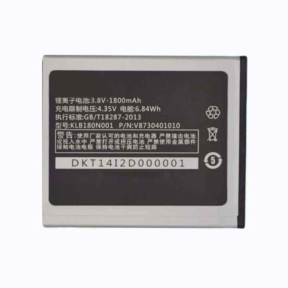 3.8V 1800mAh KLB180N001 Smartphone Battery for Konka V873