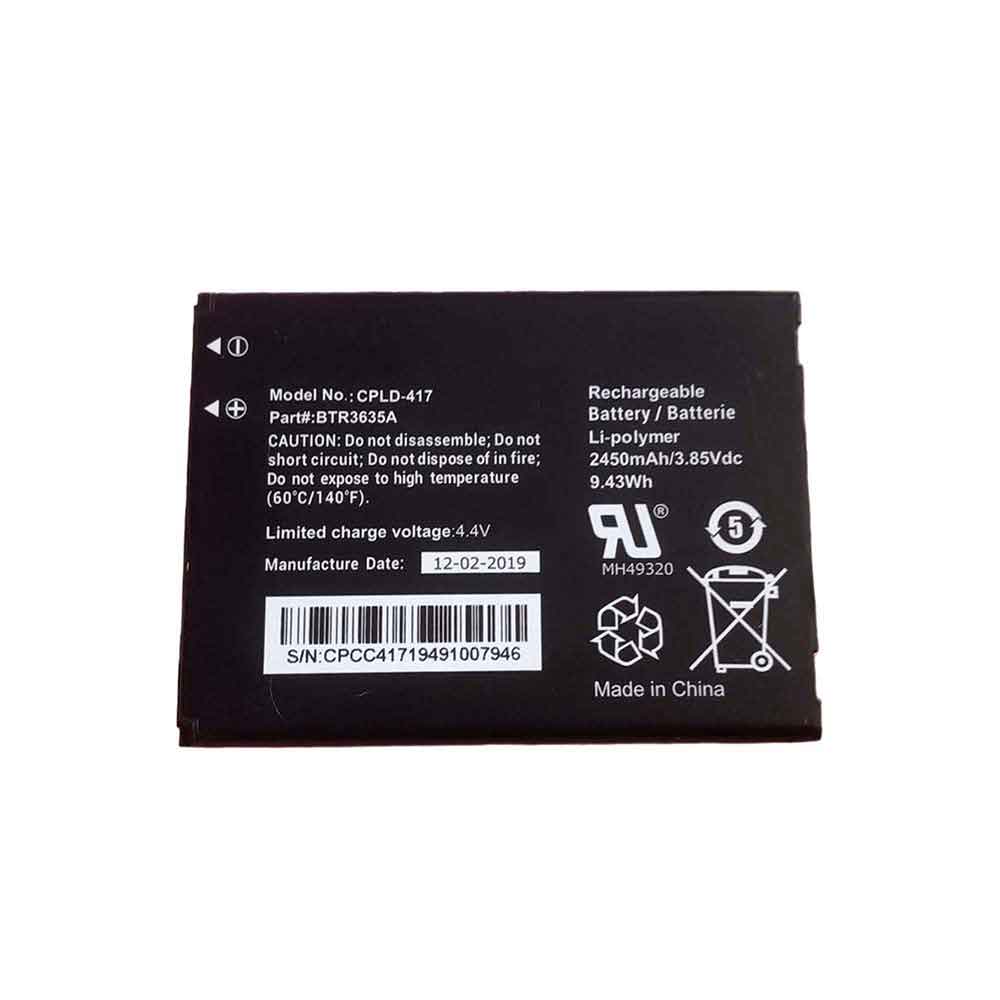 3.85V 2450mAh CPLD-417 Smartphone Battery for Coolpad Defiant 3632A