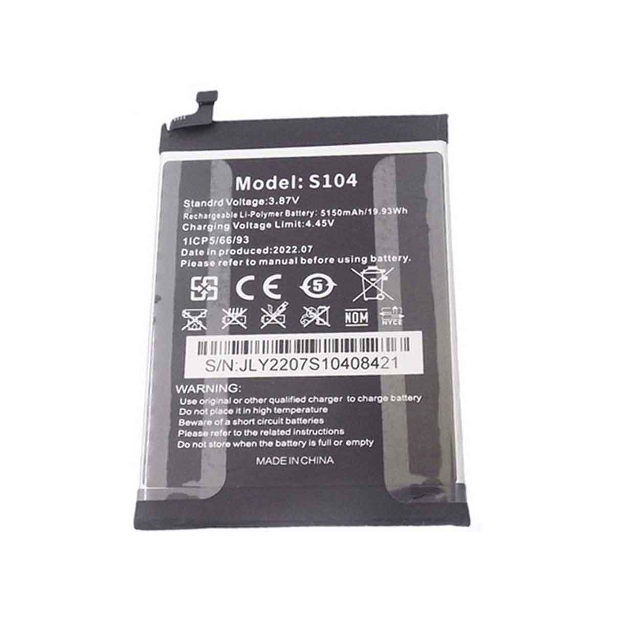 3.87V 5150mAh S104 Smartphone Battery for Oukitel C31, C31 Pro
