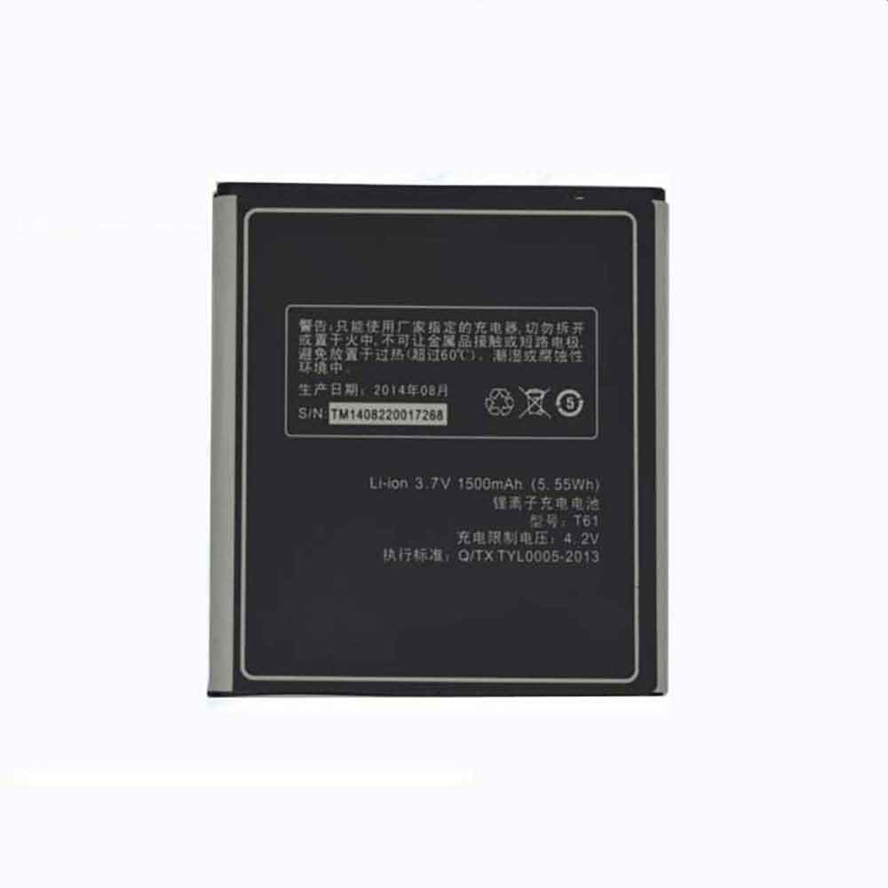 3.7V 1500mAh T61 Smartphone Battery for K-Touch T61