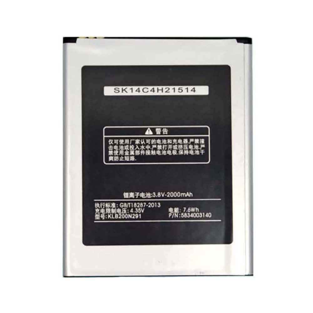 3.8V 1500mAh KLB200N291 Smartphone Battery for Konka V987 L826