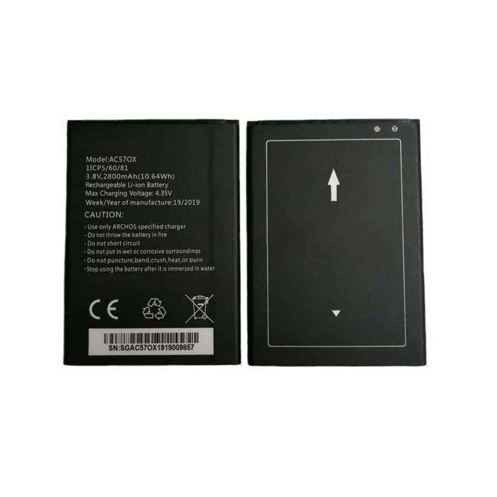 3.8V 2800mAh AC57OX Smartphone Battery for Archos AC57OX