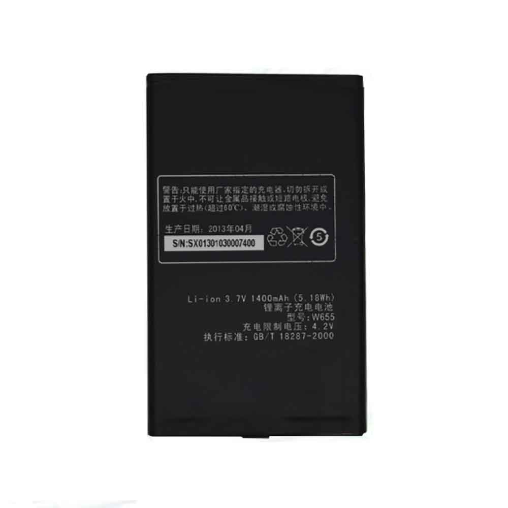 3.7V 1400mAh W655 Smartphone Battery for K-Touch W655