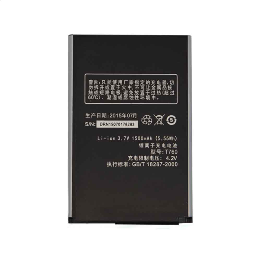 3.7V 1500mAh T760 Smartphone Battery for K-Touch T760 L810