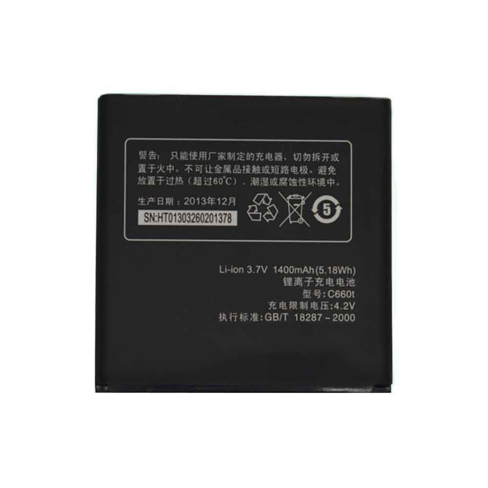 3.7V 1400mAh C660T Smartphone Battery for K-Touch C660T