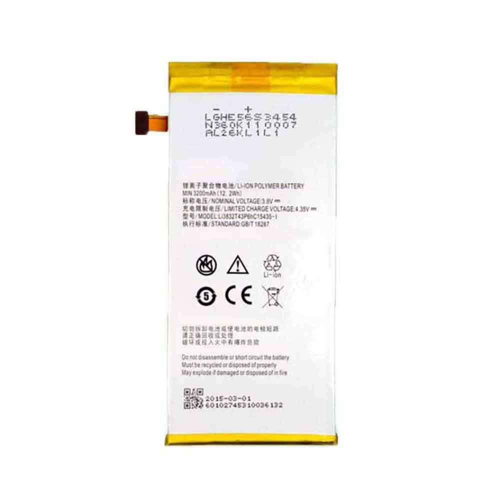 3.8V 3200mAh LI3832T43P6HC15435-1 Smartphone Battery for ZTE Grand Memo II M901C