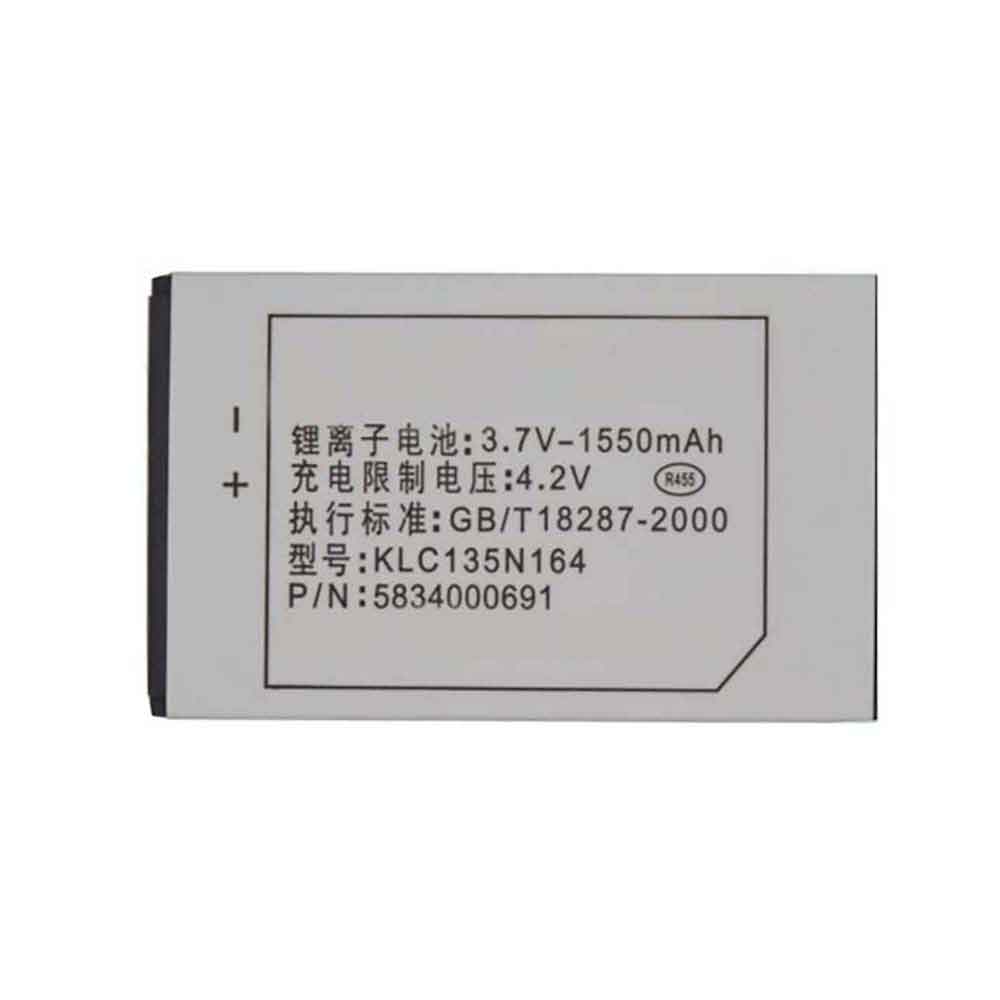 3.8V 1550mAh KLC135N164 Smartphone Battery for Konka K10 D310 K6670 E303 D620
