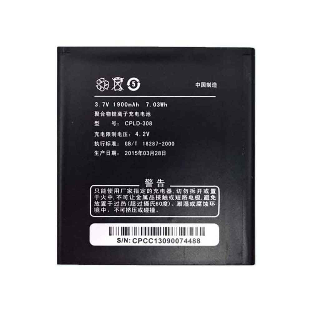 3.7V 1900mAh CPLD-308 Smartphone Battery for Coolpad 8702 8085 8085N 8085Q 8702L