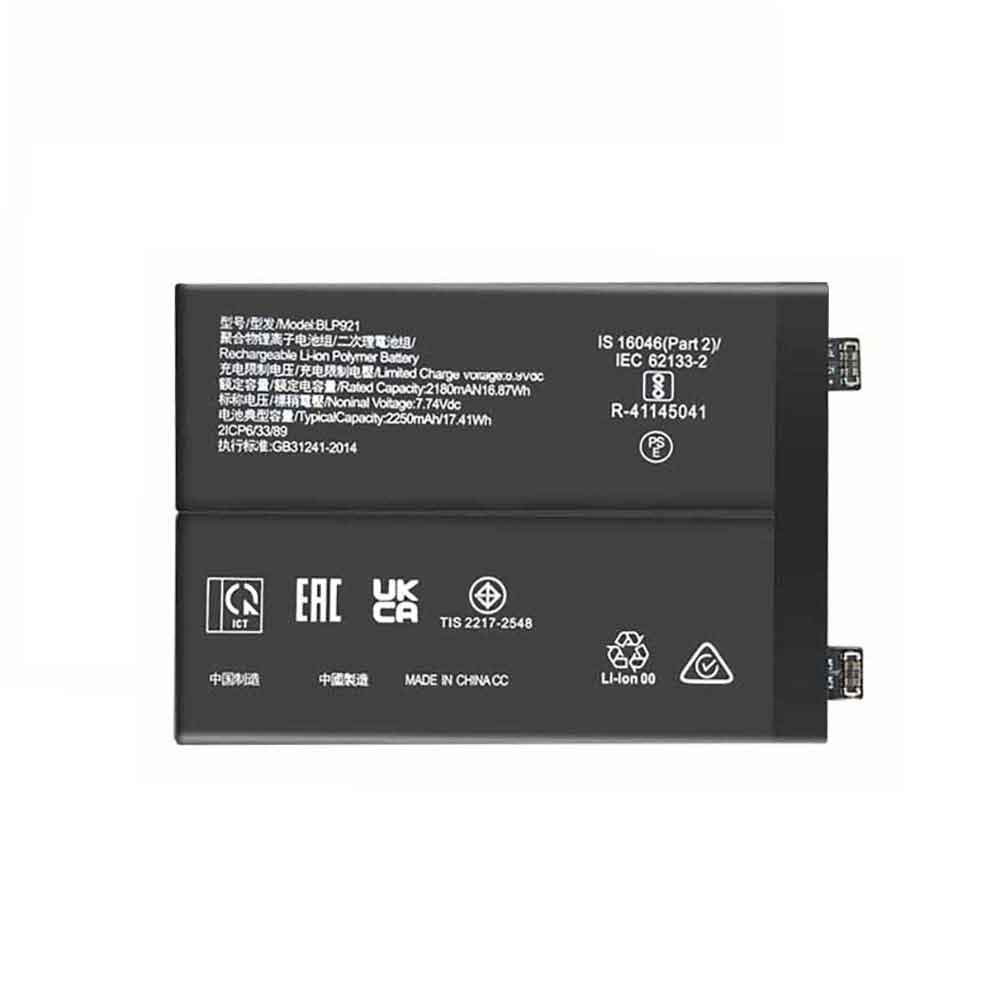 7.74V 2250mAh BLP921 Smartphone Battery for OnePlus Ace
