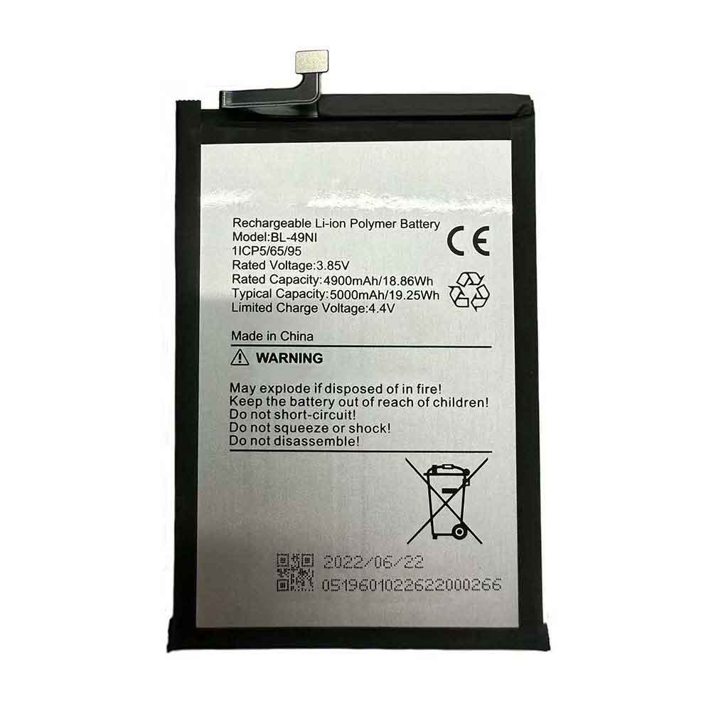 3.85V 5000mAh BL-49NI Smartphone Battery for Itel BL-49NI