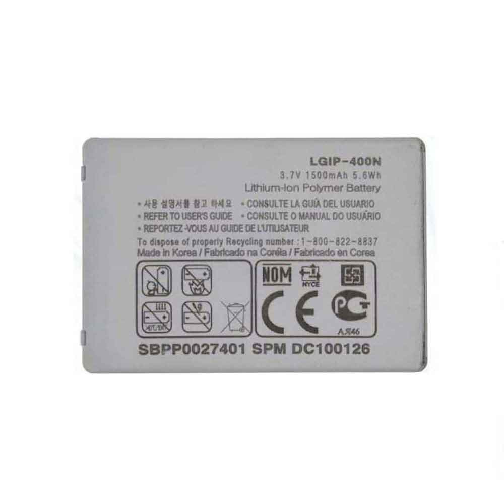 3.7V 1500mAh LGIP-400N Smartphone Battery for LG P503 P520 P500 GW880 GW620 GT540 GM750