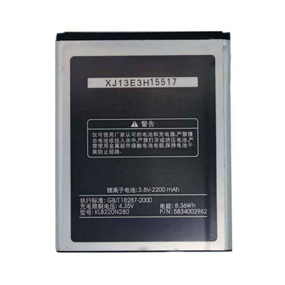 3.8V 2200mAh KLB220N280 Smartphone Battery for Konka K5 V981