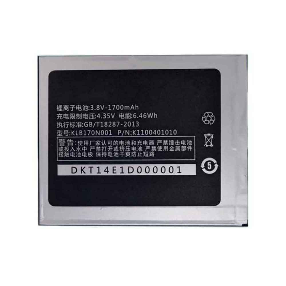 3.8V 1700mAh KLB170N001 Smartphone Battery for Konka K11