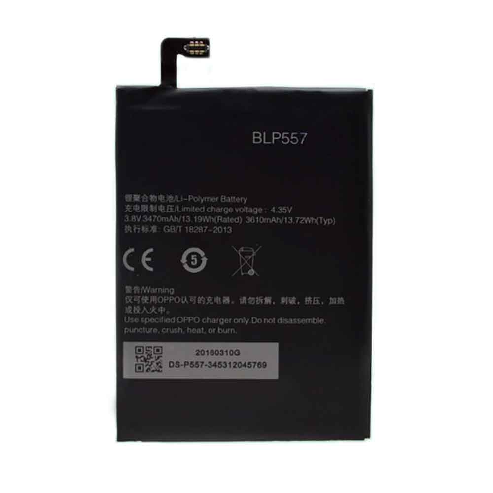 3.8V 3470mAh BLP557 Smartphone Battery for OPPO N1T N1W