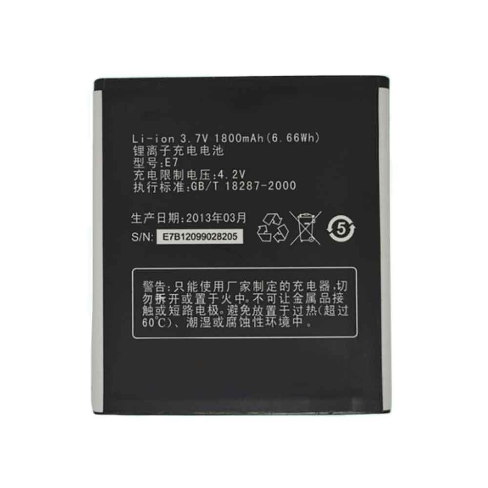 3.7V 1800mAh E7 Smartphone Battery for K-Touch E7