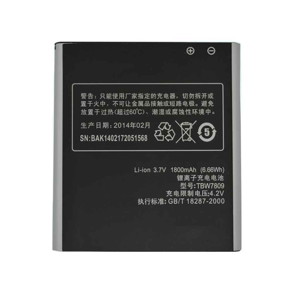 3.7V 1800mAh TBW7809 Smartphone Battery for K-Touch T6 U8 E6 V9 E806 W806