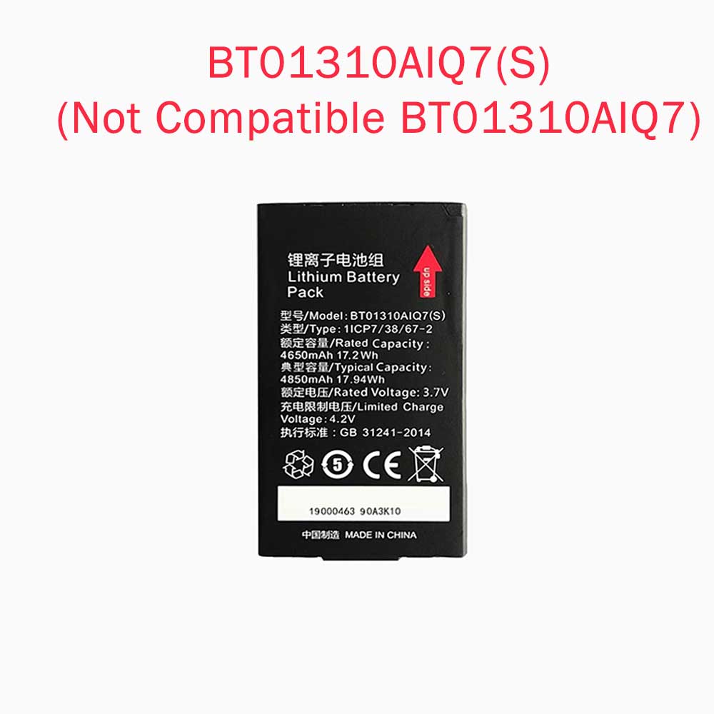 3.7V 4650mAh BT01310AIQ7(S) Barcode Scanners Battery for Seuic AUTOID Q7S