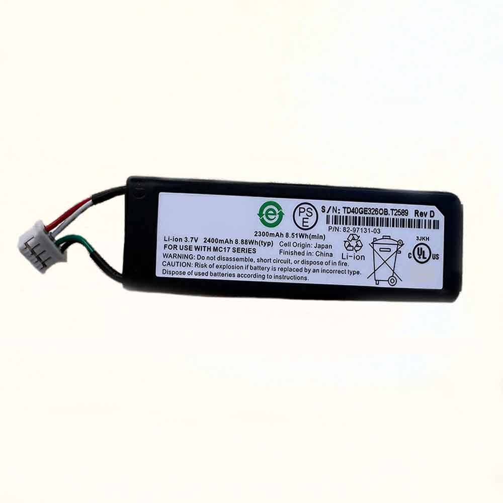 3.7V 2400mAh 82-97131-03 Barcode Scanners Battery for Zebra MC17