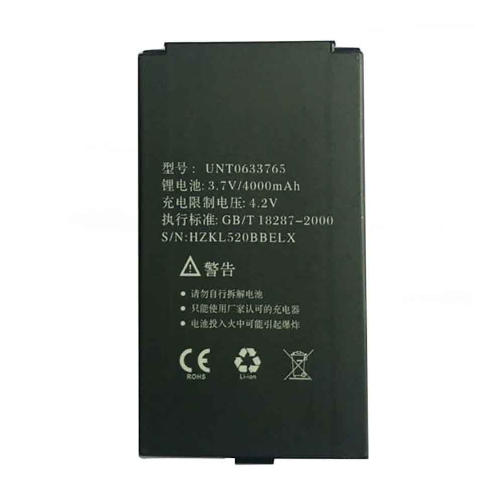 3.7V 4000mAh UNT0633765 Barcode Scanners Battery for Kaicom WDT-520 420 K2 585
