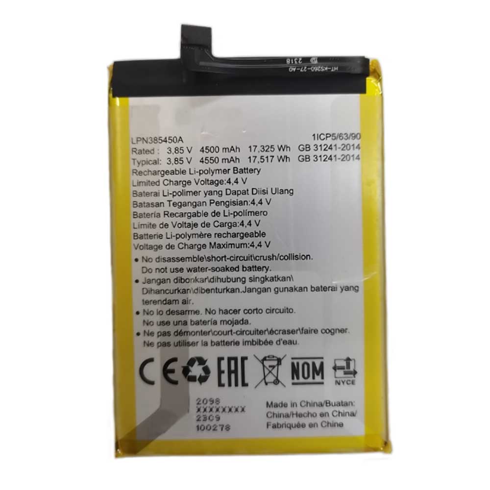 3.85V 4500mAh LPN385450A Smartphone Battery for Hisense LPN385450A