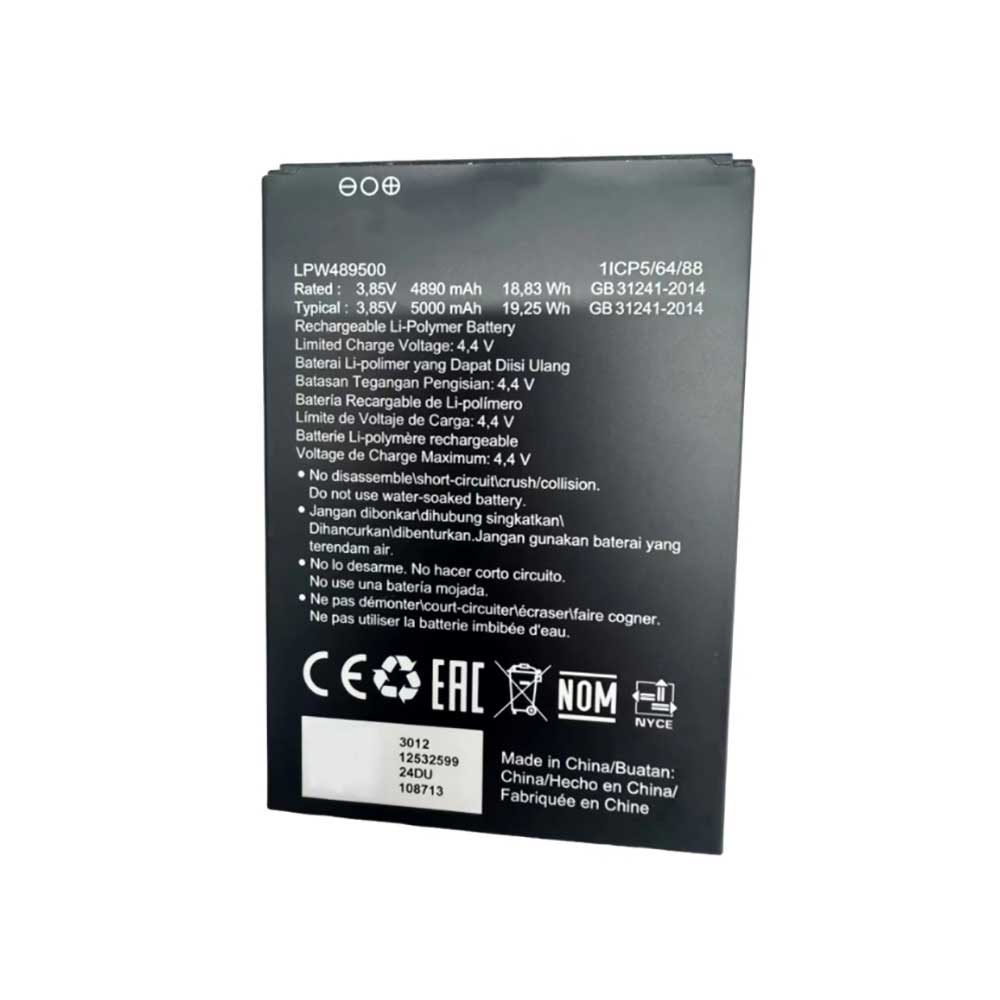 3.85V 5000mAh LPW489500 Smartphone Battery for Hisense LPW489500