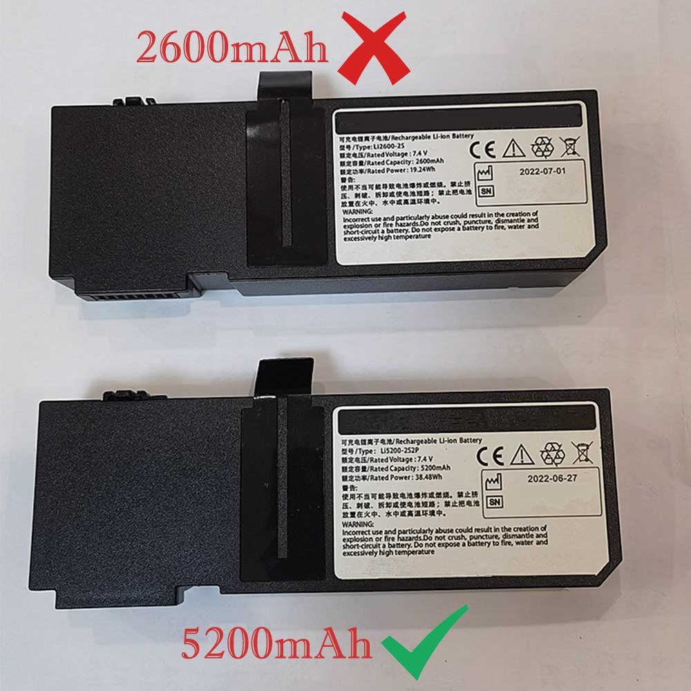 7.4V 5200mAh Li2600-2S Medical Battery for Sino SN-S1