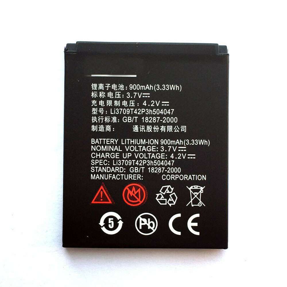 3.7V/4.2V 900mAh/3.33WH ZTE U712 U990 UX990 Replacement Battery